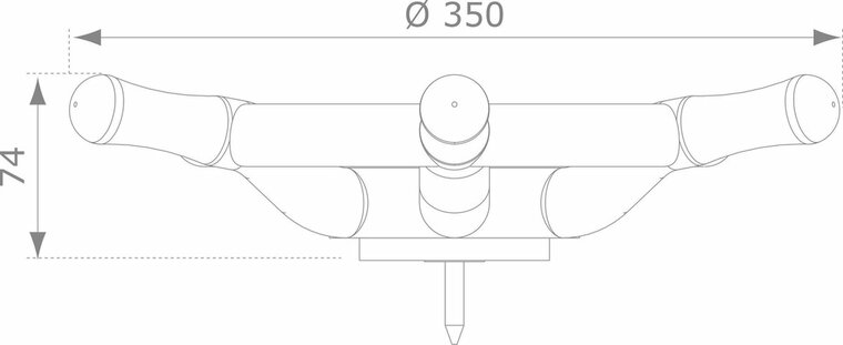 Boot Stuurwiel Geel - 35cm