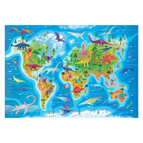 Clementoni Legpuzzel Super Color Dinosaurus Map, 180st.