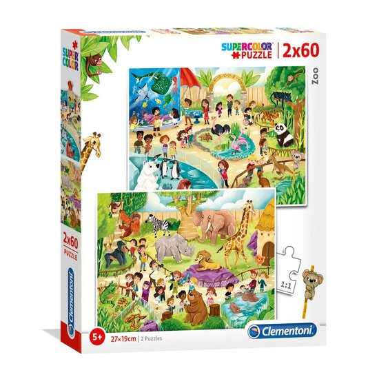 Clementoni Puzzel Dierentuin, 2x60st.