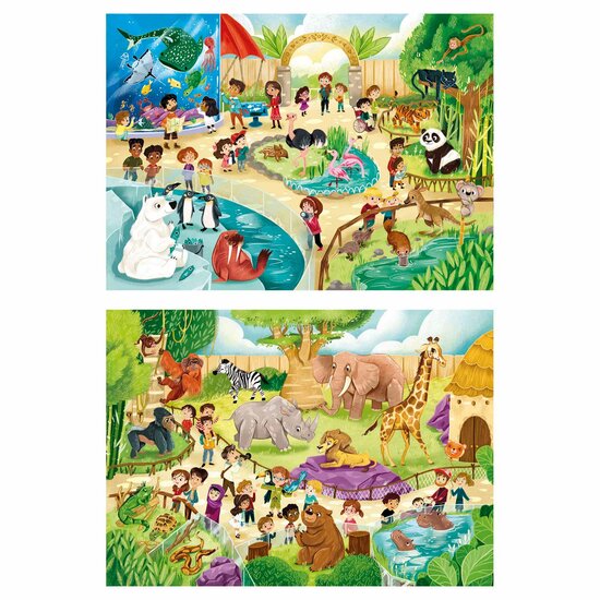 Clementoni Puzzel Dierentuin, 2x60st.