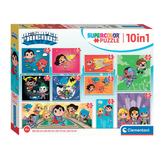 Clementoni Legpuzzel Super Color 10in1  DC Comics