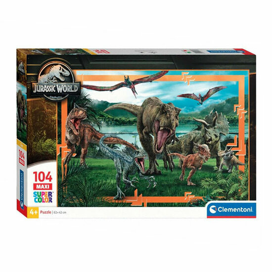 Clementoni Legpuzzel Super Color Maxi Jurassic World, 104st.