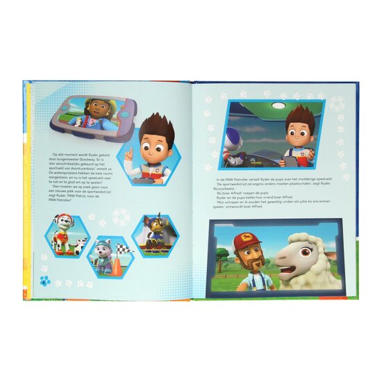 Voorleesboek De Puppsen Redden een Sportwedstrijd PAW Patrol