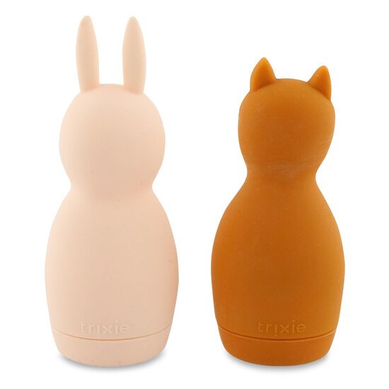 Trixie Badspeelgoed Squeezy Dieren  - Mrs. Rabbit &amp; Mr. Fox