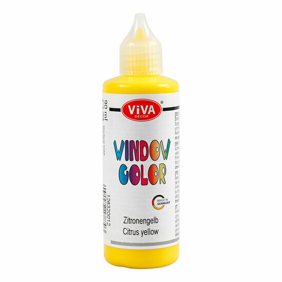 Window Color Sticker en Glasverf - Geel, 90ml