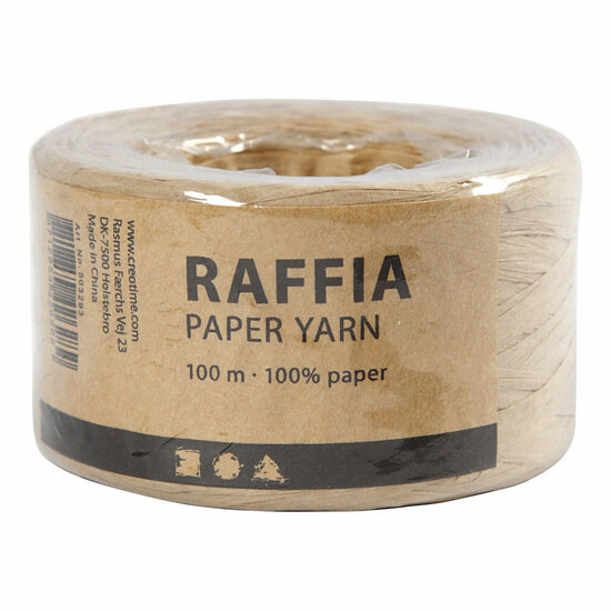 Papier Raffia Garen Zandkleur, 100m