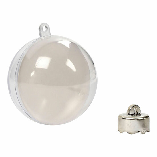 Deco Ballen Transparant 6cm, 8st.