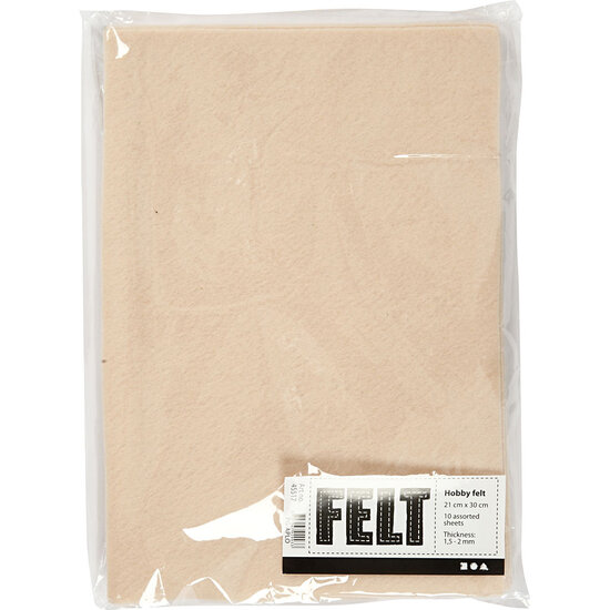 Hobbyvilt Licht Beige A4, 10 Vellen