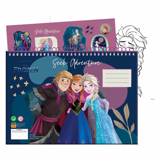 Tekenblok Frozen met Stickers, 40 Vellen