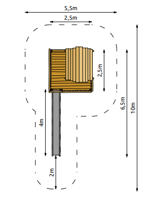 Robinia arendsnest voor openbaar gebruik 300cm x 275cm