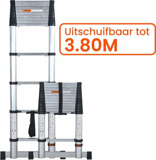 Telescoopladder 3,80m