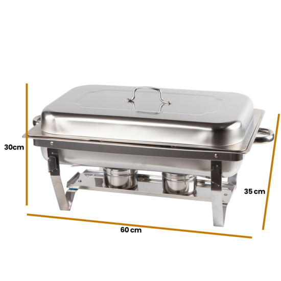 Alora Chafing Dish chrome 3 bakken per 4