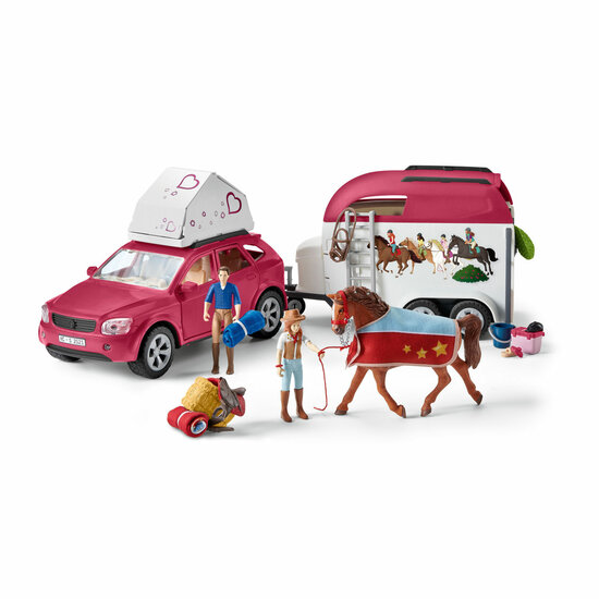 schleich HORSE CLUB Avontuur met Auto en Paardentrailer 42535