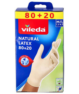 Vileda Handschoen Natural Latex 80+20 