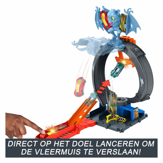 Hot Wheels Vleermuisaanval Looping Speelset