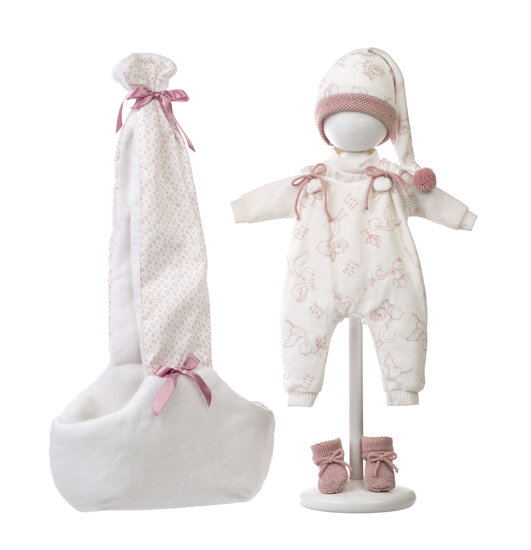 Llorens kledingset en accessoires Mimi roze voor poppen van 42 cm