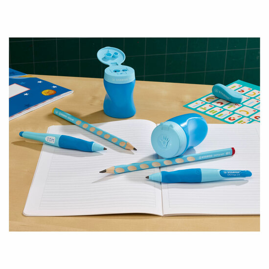 STABILO EASYsharpener - 3 in 1 Puntenslijper - Rechts Blauw