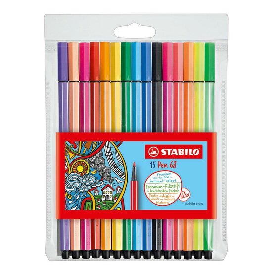 STABILO Pen 68 - 15 kleuren