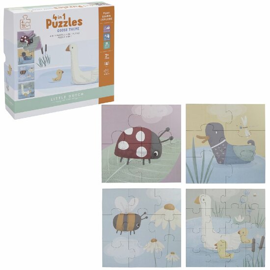 Little Dutch 4 In 1 Puzzel Little Goose