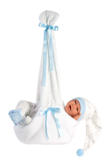 Llorens Pop Mimo Sonrisas Capazo Cig&uuml;e&ntilde;a Azul 42 Cm