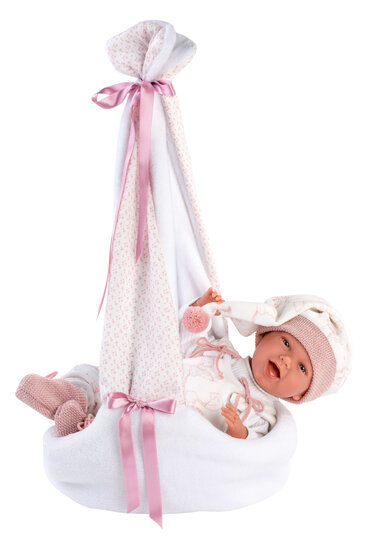 Llorens Pop Mimi Sonrisas Capazo Cig&uuml;e&ntilde;a Rosa 42 Cm