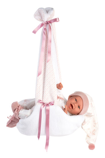 Llorens Pop Mimi Sonrisas Capazo Cig&uuml;e&ntilde;a Rosa 42 Cm