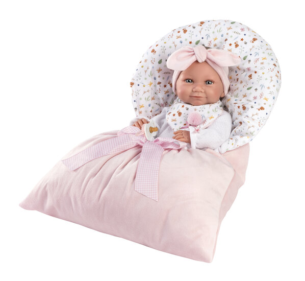 Llorens pop Tina met roze slaapzak - 40 cm