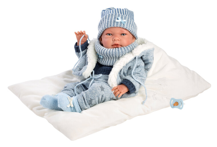 Llorens pop Nico met blauwe outfit - 40cm