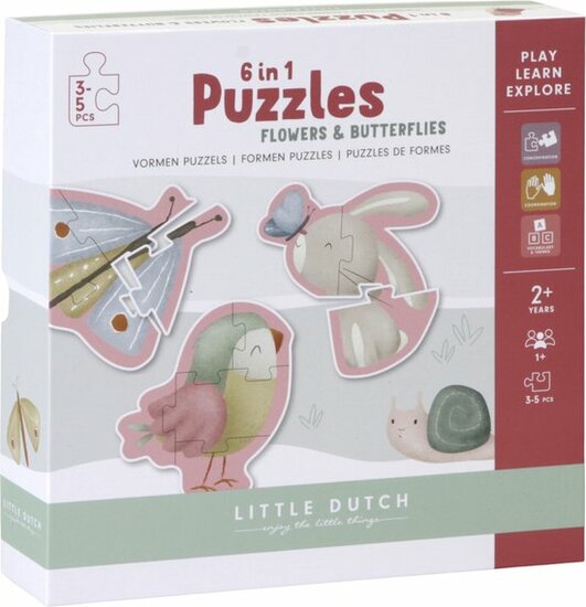 Little Dutch Flowers Vormenpuzzels FSC