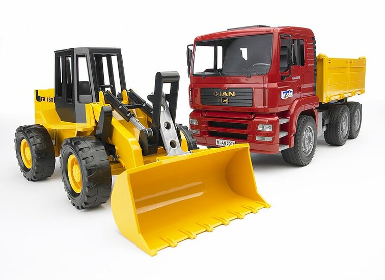 Bruder Man Tga Kiepwagen Met Shovel