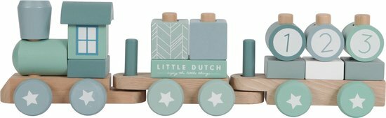 Little Dutch Blokkentrein Blauw