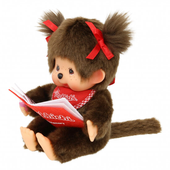 Monchhichi Meisje met boek (20cm)