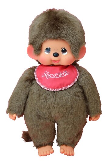 Monchhichi Jongen met slab rood (45cm)