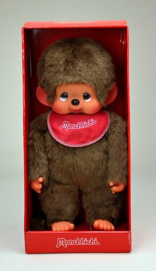 Monchhichi Jongen met slab rood (45cm)