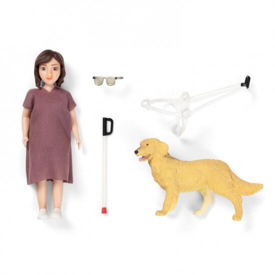 Lundby Set - Speelfiguur Vrouw Met Hulphond