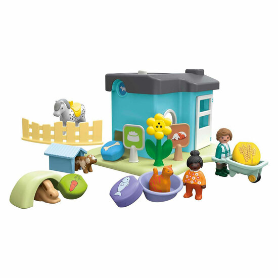 Playmobil 1.2.3. Dierenpension met Voerautomaat - 71690