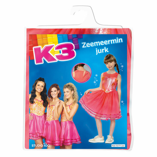 K3 Verkleedjurk - Zeemeermin Jurk, 9-11 jaar