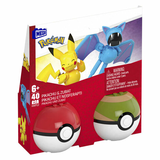 Mega Construx Pok&eacute;mon Pikachu &amp; Zubat Bouwset, 40dlg.