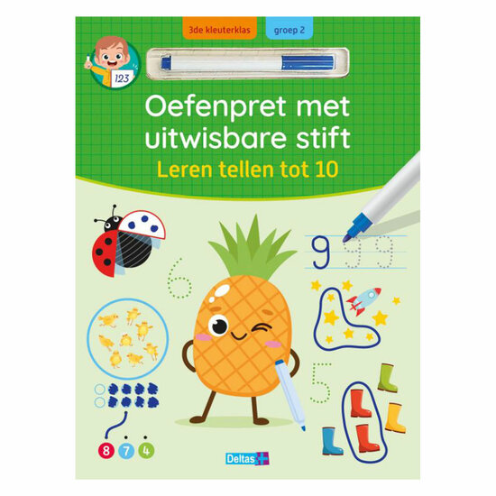 Oefenpret met uitwasbare stift - Leren tellen tot 10