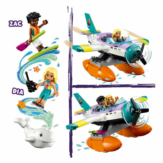 LEGO Friends 41752 Reddingsvliegtuig op Zee