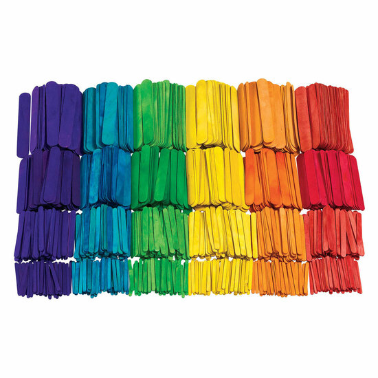 Colorations - Gekleurde Houten Knutselstokjes Klaslokaal Pakket, 1200st.