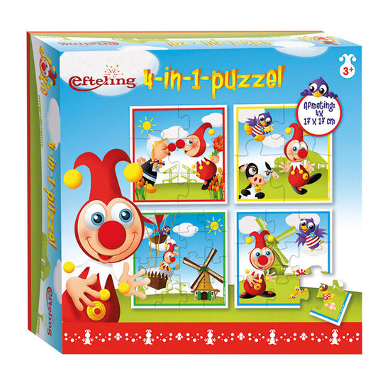 4in1 Puzzel Jokie, 16st.