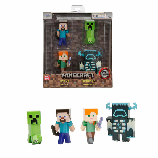 Jada Metalfigs Die-Cast Minecraft Figuren Wave 9, 4st.