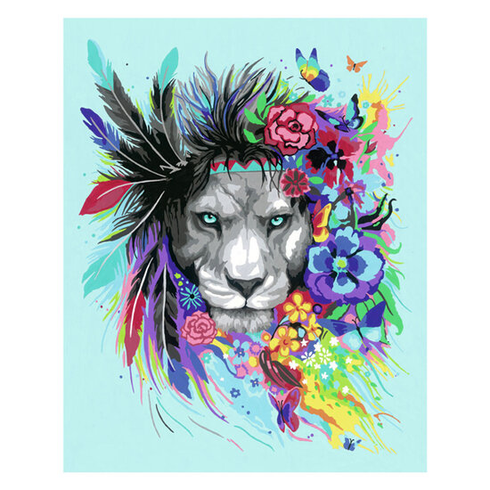 CreArt Schilderen op Nummer - Boho Lion