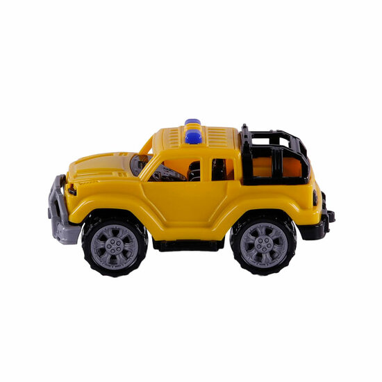 Cavallino Trendy Jeep Geel, 22cm