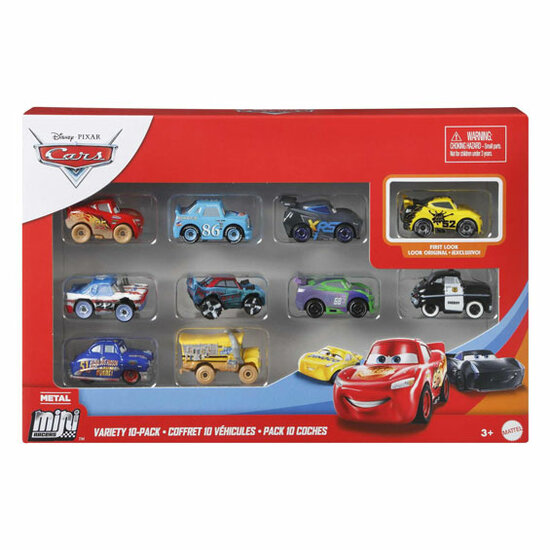 Disney Pixar Cars Mini Racers Voertuigen, 10st.