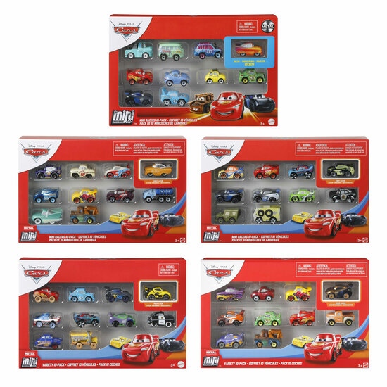 Disney Pixar Cars Mini Racers Voertuigen, 10st.