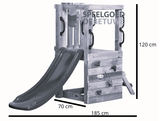 Houten Speeltoestel Irma Small met antraciet glijbaan