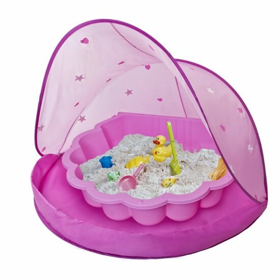 Zandbak Schelp Met Speeltent   87 x 77,7 x18 Cm Roze