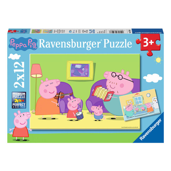 Legpuzzel Thuis bij Peppa Pig, 2x12 st.